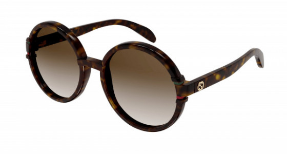 Gucci GG1067S Sunglasses, 002 - HAVANA with BROWN lenses