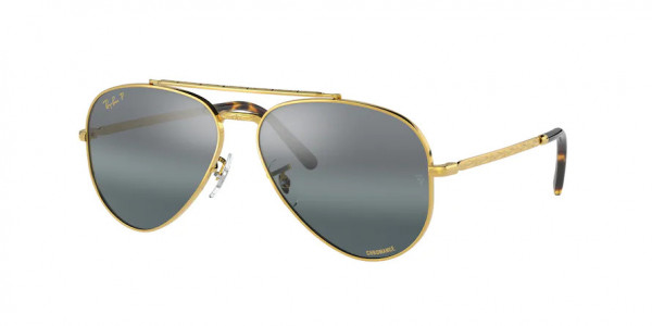 Ray-Ban RB3625 NEW AVIATOR Sunglasses, 9196G6 NEW AVIATOR LEGEND GOLD POLAR (GOLD)