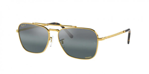 Ray-Ban RB3636 NEW CARAVAN Sunglasses, 9196G6 NEW CARAVAN LEGEND GOLD POLAR (GOLD)