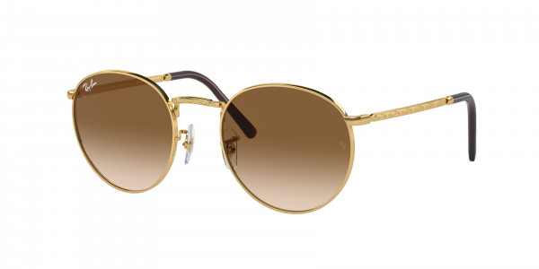 Ray-Ban RB3637 NEW ROUND Sunglasses, 001/51 NEW ROUND ARISTA CLEAR GRADIEN (GOLD)