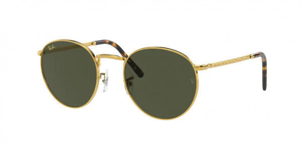 Ray-Ban RB3637 NEW ROUND Sunglasses, 919631 NEW ROUND LEGEND GOLD GREEN (GOLD)