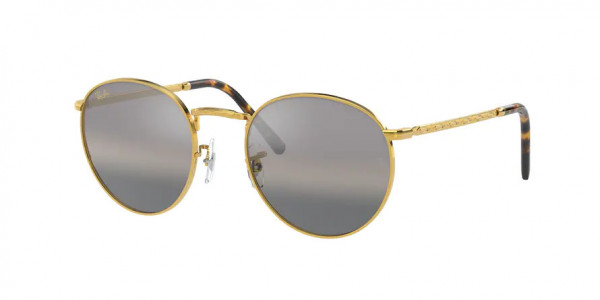 Ray-Ban RB3637 NEW ROUND Sunglasses, 9196G3 NEW ROUND LEGEND GOLD POLAR CL (GOLD)