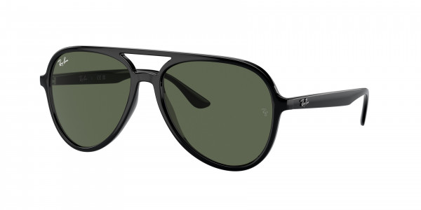 Ray-Ban RB4376F Sunglasses, 601/71 BLACK DARK GREEN (BLACK)