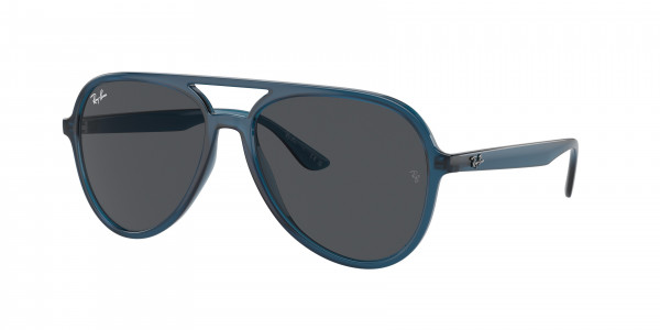 Ray-Ban RB4376F Sunglasses, 669487 OPAL DARK BLU DARK GREY (BLUE)