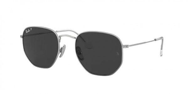 Ray-Ban RB8148 HEXAGONAL Sunglasses, 920948 HEXAGONAL SILVER POLAR BLACK (SILVER)