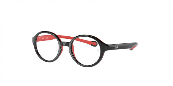 Ray-Ban Junior RY9075VF Eyeglasses, 3876 BLACK ON RUBBER RED (BLACK)