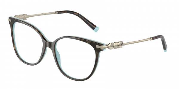 Tiffany & Co. TF2220B Eyeglasses, 8134 HAVANA ON TIFFANY BLUE (BROWN)