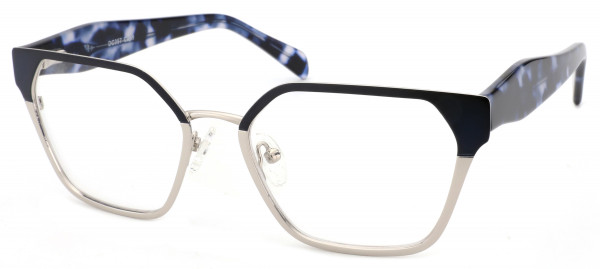 Di Caprio DC357 Eyeglasses, Blue Silver