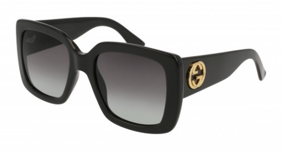 Gucci GG0141SN Sunglasses, 001 - BLACK with GREY lenses