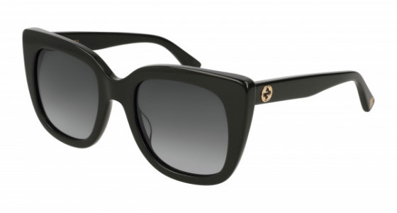 Gucci GG0163SN Sunglasses, 001 - BLACK with GREY lenses