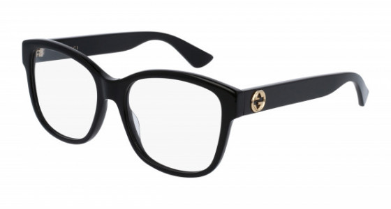 Gucci GG0038ON Eyeglasses, 001 - BLACK with TRANSPARENT lenses