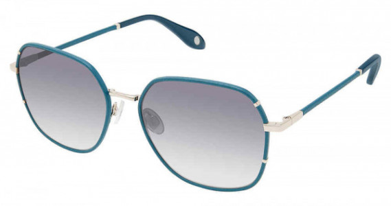 Fysh UK F-2076 Sunglasses, S104-SEA BLUE GOLD
