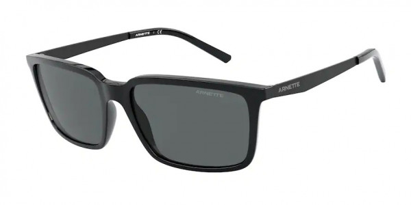 Arnette AN4270 CALIPSO Sunglasses, 41/87 CALIPSO SHINY BLACK DARK GREY (BLACK)