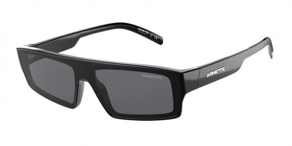 Arnette AN4268 SYKE Sunglasses, 41/87 SHINY BLACK (BLACK)