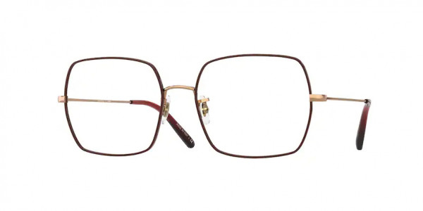Oliver Peoples OV1279 JUSTYNA Eyeglasses, 5037 JUSTYNA ROSE GOLD/BURGUNDY (PINK)