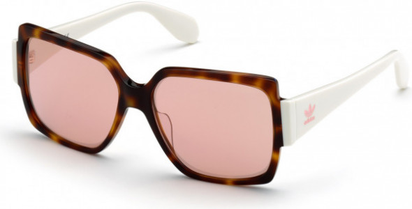 adidas Originals OR0005 Sunglasses, 52U - Dark Havana / Bordeaux Mirror Lenses