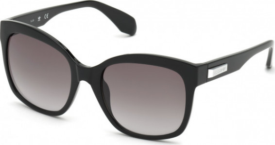 adidas Originals OR0012 Sunglasses, 01B - Shiny Black / Matte Grey