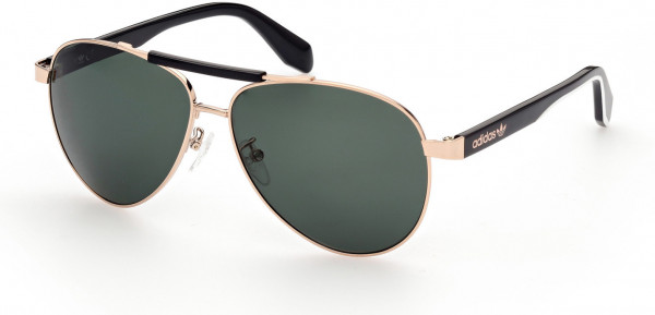 adidas Originals OR0063 Sunglasses, 28N - Shiny Rose Gold / Green