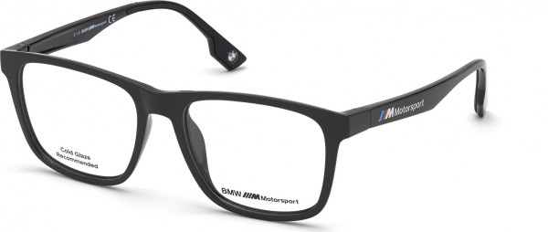 BMW Motorsport BS5006 Eyeglasses, 001 - Shiny Black / Shiny Black