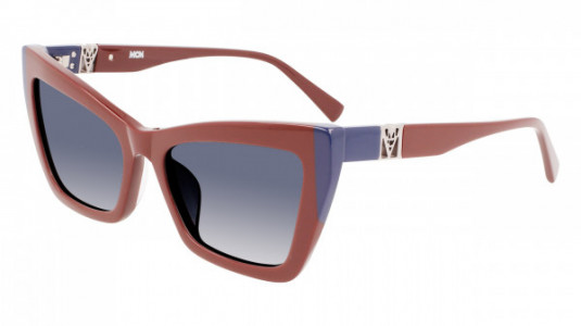 MCM MCM722SLB Sunglasses, (607) BURGUNDY/BLUE