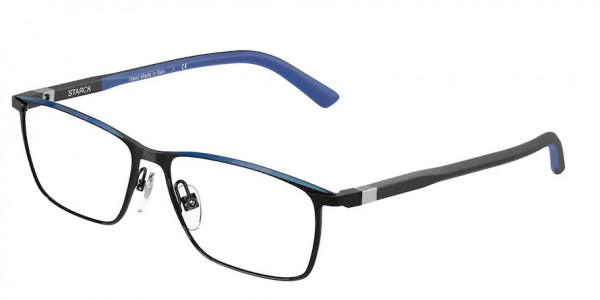 Starck Eyes SH2065 Eyeglasses, 0005 BLACK/BLUE (BLACK)