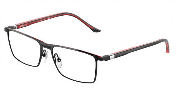 Starck Eyes SH2066 Eyeglasses, 0001 BLACK/RED (BLACK)