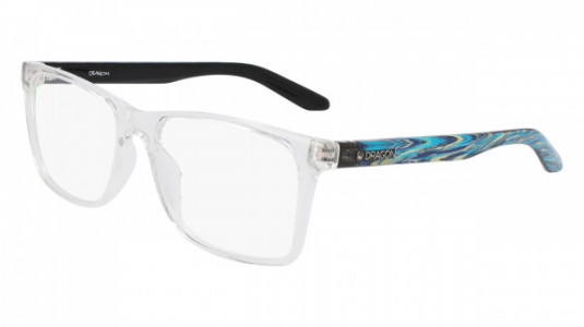 Dragon DR2032 Eyeglasses, (971) CLEAR CRYSTAL / BLUE RESIN