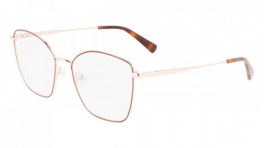 Longchamp LO2151 Eyeglasses, (772) ROSE GOLD/BURGUNDY