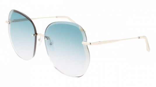 Longchamp LO160S Sunglasses, (706) GOLD/GRADIENT PETROL