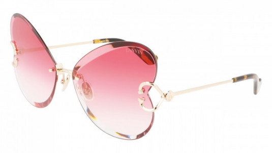 Lanvin LNV124S Sunglasses, (706) GOLD/GRADIENT CORAL