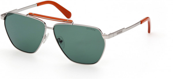 Guess GU00053 Sunglasses, 08N - Shiny Gunmetal  / Green