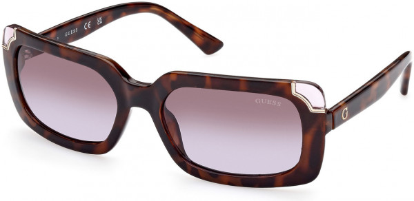 Guess GU7841 Sunglasses, 52F - Dark Havana / Gradient Brown