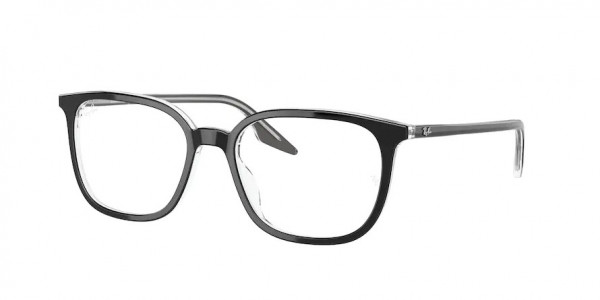 Ray-Ban Optical RX5406 Eyeglasses, 2034 BLACK ON TRANSPARENT (BLACK)