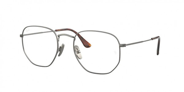 Ray-Ban Optical RX8148V HEXAGONAL Eyeglasses, 1223 HEXAGONAL DEMIGLOSS GUNMETAL (GREY)