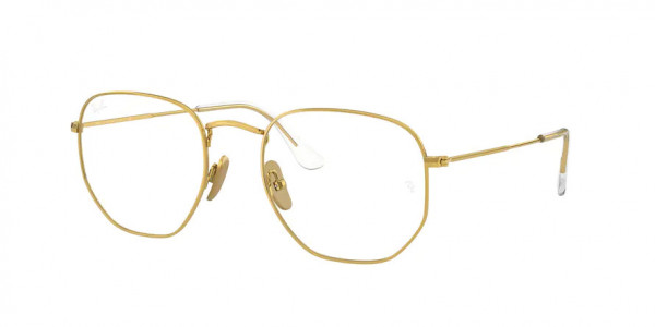 Ray-Ban Optical RX8148V HEXAGONAL Eyeglasses, 1225 HEXAGONAL LEGEND GOLD (GOLD)