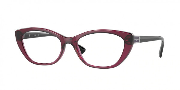 Vogue VO5425B Eyeglasses, 2989 TRANSPARENT DARK CHERRY (RED)