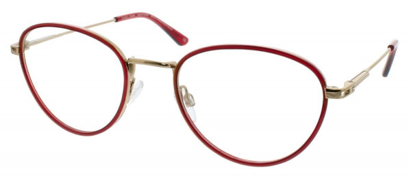 Aspire UNBOTHERED Eyeglasses, Brick Transparent/gold