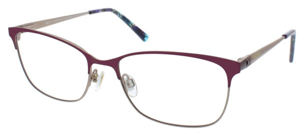 Ellen Tracy BALLYMORE Eyeglasses, Purple Rose Gold