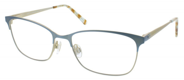 Ellen Tracy BALLYMORE Eyeglasses, Blue Azure Gold