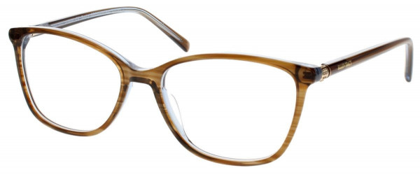 Ellen Tracy SANTRY Eyeglasses, Brown Horn Laminate