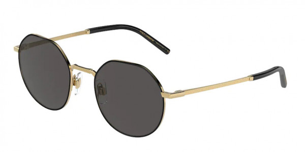 Dolce & Gabbana DG2286 Sunglasses, 02/87 GOLD/BLACK DARK GREY (GOLD)