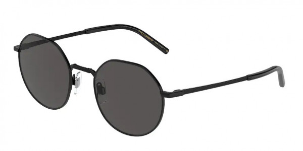 Dolce & Gabbana DG2286 Sunglasses, 110687 BLACK MATTE DARK GREY (BLACK)