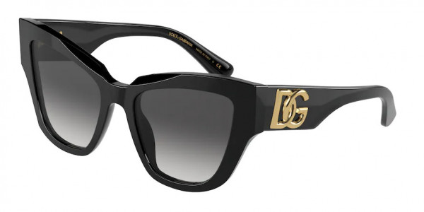 Dolce & Gabbana DG4404 Sunglasses, 501/8G BLACK GREY GRADIENT (BLACK)