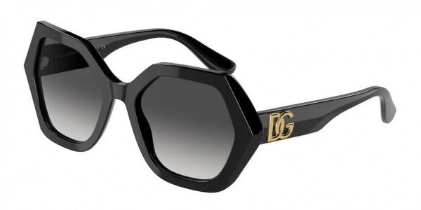 Dolce & Gabbana DG4406 Sunglasses, 501/8G BLACK GREY GRADIENT (BLACK)