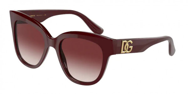 Dolce & Gabbana DG4407 Sunglasses, 30918H BORDEAUX CLEAR GRADIENT DARK B (RED)