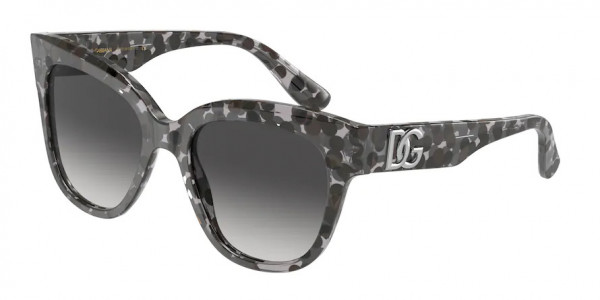 Dolce & Gabbana DG4407 Sunglasses, 33628G BLACK BUBBLE GREY GRADIENT (BLACK)