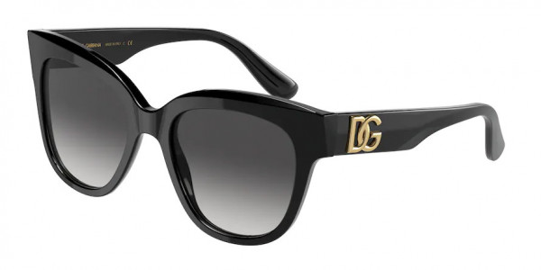 Dolce & Gabbana DG4407 Sunglasses, 501/8G BLACK GREY GRADIENT BLACK (BLACK)