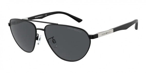 Emporio Armani EA2125 Sunglasses, 300187 MATTE BLACK GREY (BLACK)