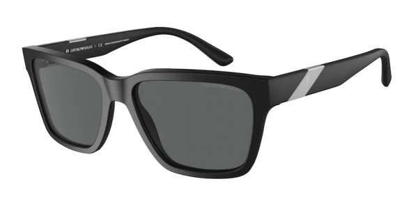 Emporio Armani EA4177 Sunglasses, 589887 MATTE BLACK DARK GREY (BLACK)