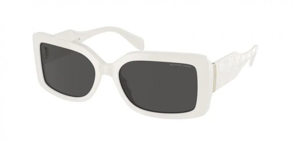 Michael Kors MK2165 CORFU Sunglasses, 310087 CORFU OPTIC WHITE DARK GREY SO (WHITE)